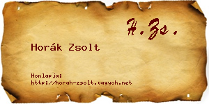 Horák Zsolt névjegykártya